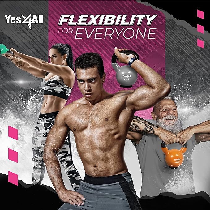 Yes4All Kettlebells Rubber Base (10-65 lbs)