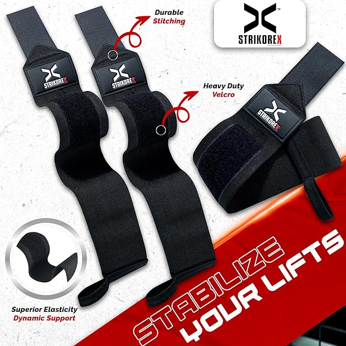 Wrist Straps for Weightlifting with Support for Men 18", Gym