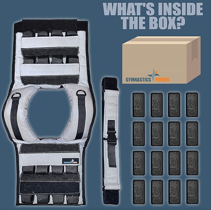 Weighted Vest 6lb, 10lb, 12lb, 25lb, 35lb, 45lb, 60lb Removable Iron Weights for Men and Women Workout for Calisthenics and Fitness Sport Training