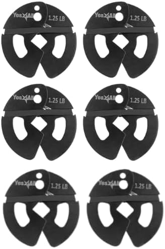 Yes4All Fractional Weight Plates Set of 6 1.25LB 2.5LB 2.5LB 5LB 5LB Pair