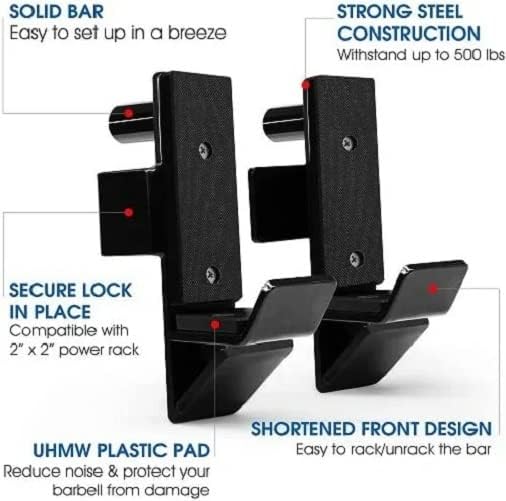 Yes4All Power Rack Accessories J-Hooks 2x2 2x2 and 2x2 /