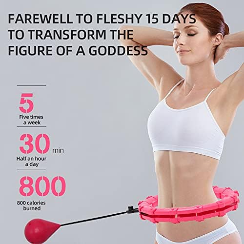 Smart Weighted Hula Hoop for Adults and Children 24 Detachable 2 in 1 Exercise