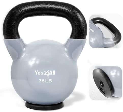 Yes4All Kettlebells Rubber Base (10-65 lbs)