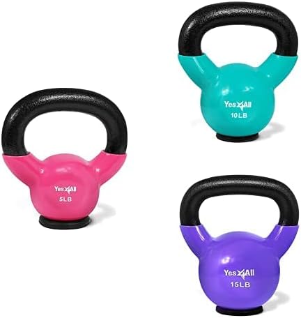 Yes4All Kettlebells Rubber Base (10-65 lbs)