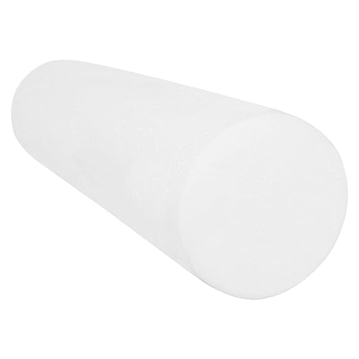 CanDo Slim White PE Foam Rollers for Exercise 3" x 12" Round