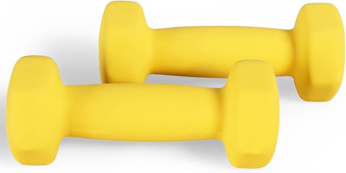 Neoprene Dumbbell Hand Weights, Anti-Slip, Anti-roll, Hex Shape Colorful, Pair or Set with Stand