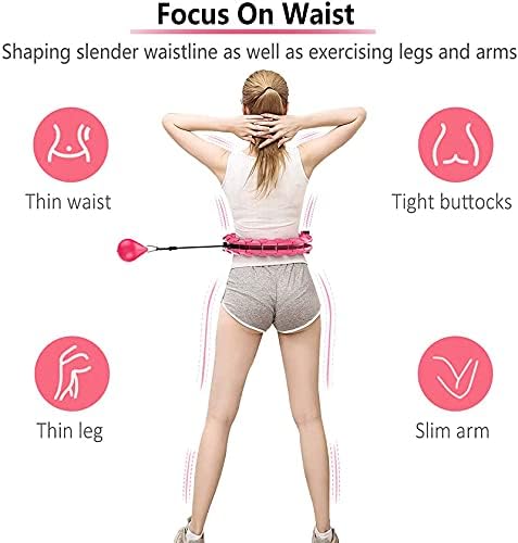Smart Weighted Hoola Fitness Hoops for Adults Weight Loss 24 Detachable 2 in 1 Adomen