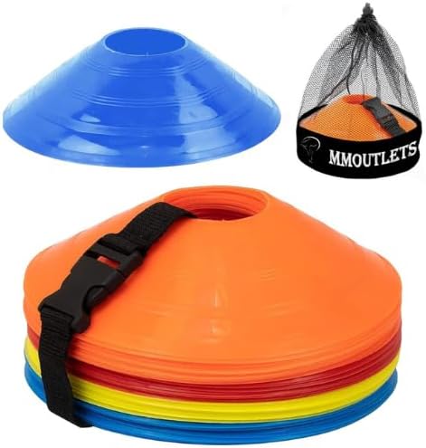 Soccer Cones for Drills with Mesh Bag & Strap-Flexible