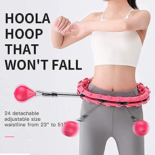 Smart Weighted Hoola Fitness Hoops for Adults Weight Loss 24 Detachable 2 in 1 Adomen