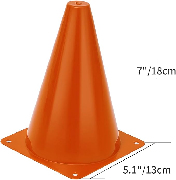 Cones Sports for Kids 24 Pack 7 Inch