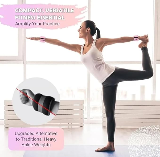 Premium & Versatile, Weights for Women at Home, At Home Workout Equipment, Pesas para Ejercicios, Weights for Men, WeightsSet, YogaSets, Ankle Weights, Arm Weights, Fitness Gifts, Pilates Gifts, Wrist & Ankle Weights- Set of 2(1LB Each)