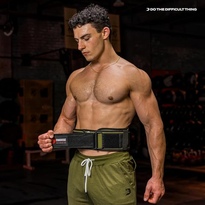 DMoose Weight Lifting Belt for Men & Women 2 in 1 Adjustable 4" 6" 6" Width
