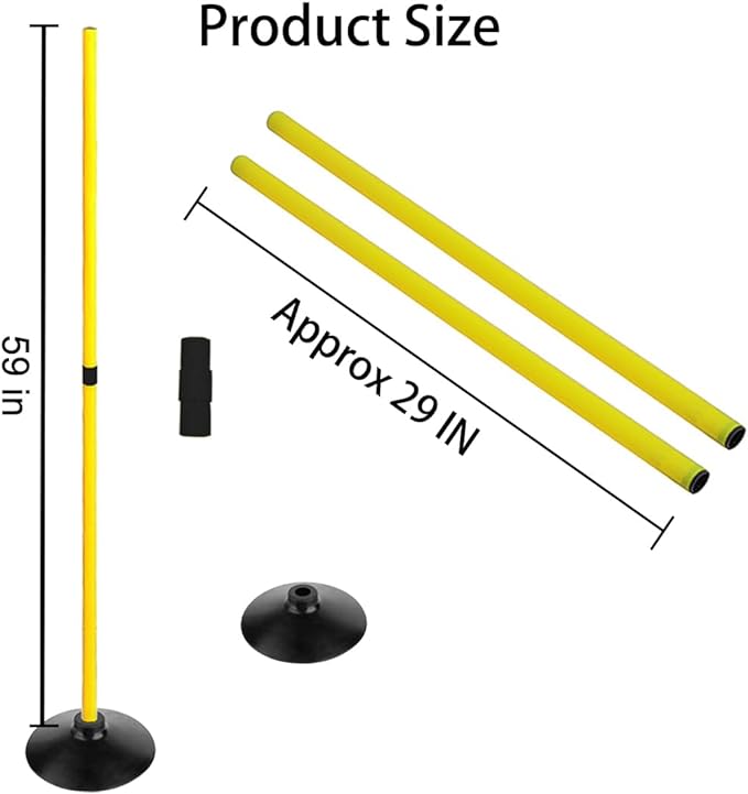 Soccer Agility Poles Set Detachable Sports Trainning Speed