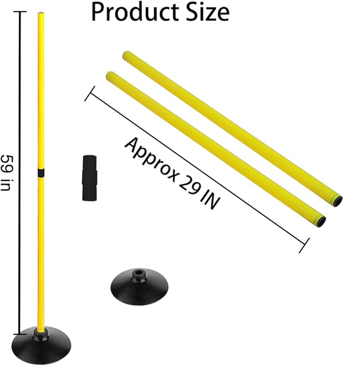 Soccer Agility Poles Set Detachable Sports Trainning Speed