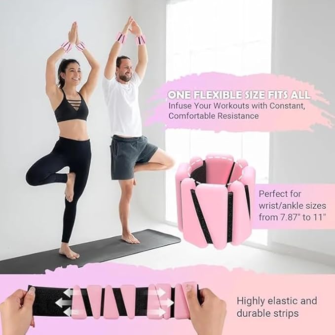 Premium & Versatile, Weights for Women at Home, At Home Workout Equipment, Pesas para Ejercicios, Weights for Men, WeightsSet, YogaSets, Ankle Weights, Arm Weights, Fitness Gifts, Pilates Gifts, Wrist & Ankle Weights- Set of 2(1LB Each)