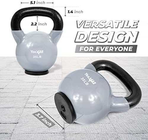 Yes4All Kettlebells Rubber Base (10-65 lbs)