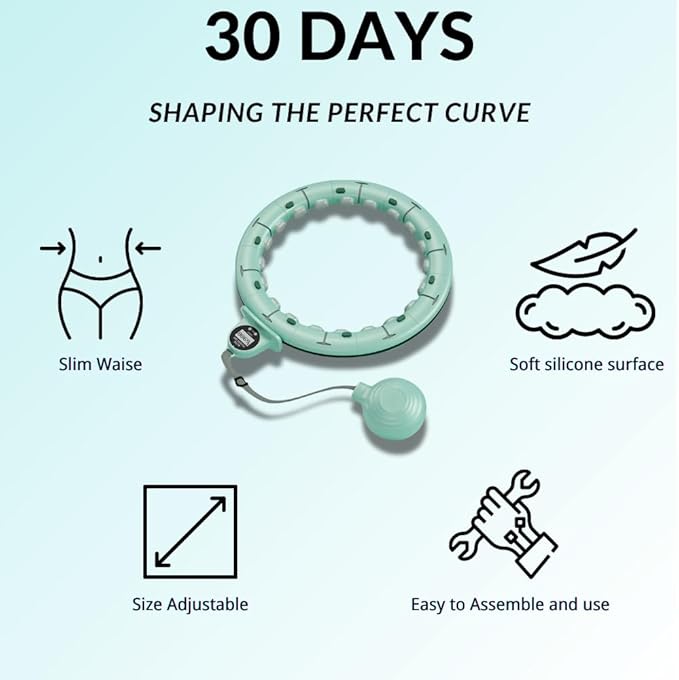 Weighted Hula Circle Hoops for Waist Size 26" 43" with
