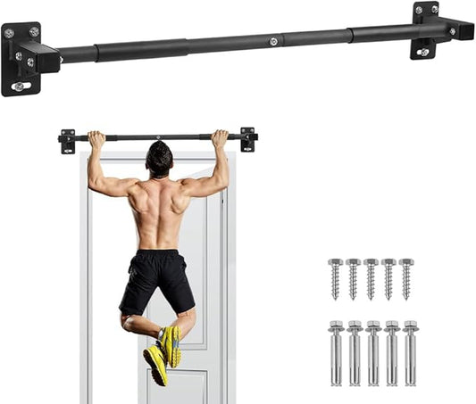 Doorway Pull up Bar Heavy Duty Wall Mount Chin Up Bars, Joist/Beam Pull Up Bar With Wood Mount and Wall Mount Screws