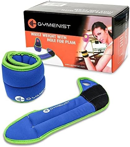 Pair of Wrist Weights With Hole for Thumb