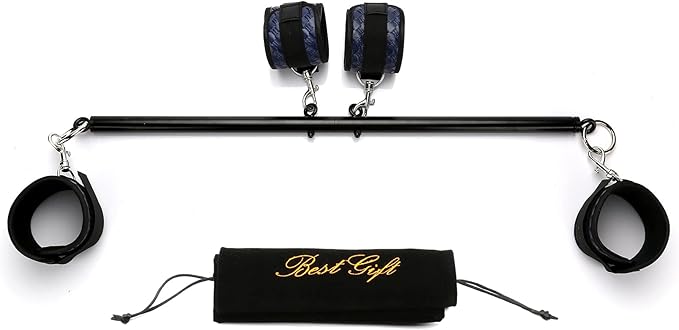 Sovyime Black Portable Exercise Spreader Bar with 4pcs