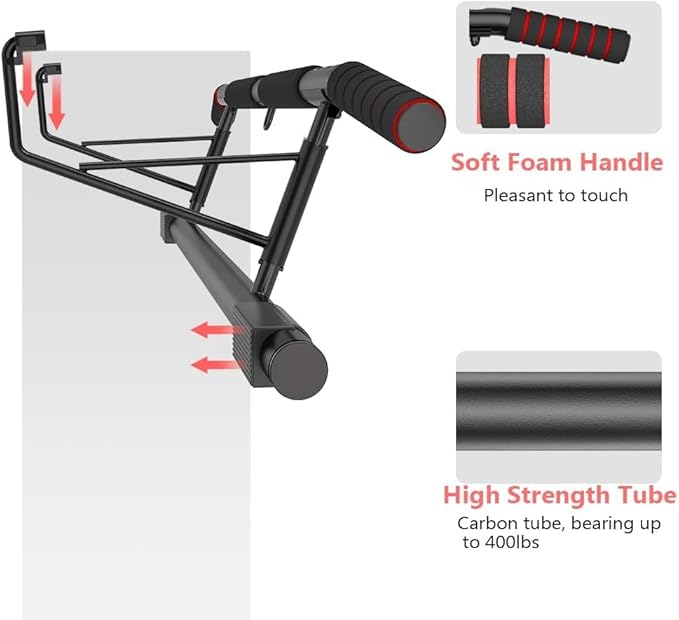 AmazeFan Pull Up Bar Doorway with Ergonomic Grip 2024 Upgrade