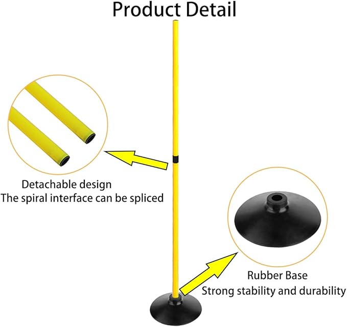 Soccer Agility Poles Set Detachable Sports Trainning Speed