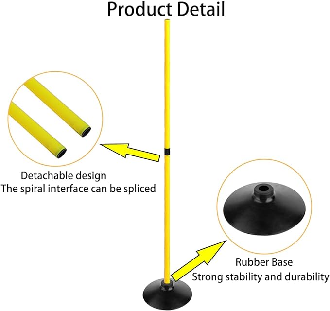 Soccer Agility Poles Set Detachable Sports Trainning Speed