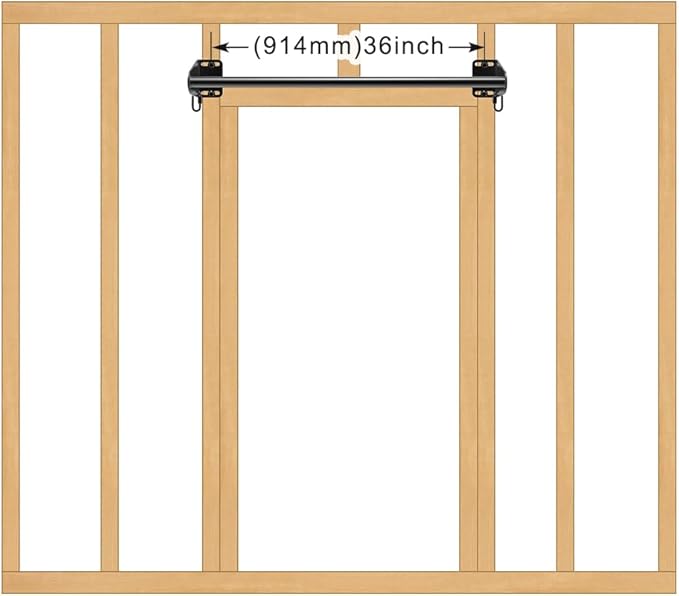 SELEWARE Wall Mounted Pull Up Bar 440 lbs