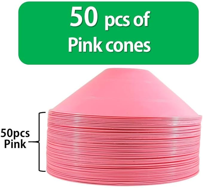 Thicker Disc Cones (Set of 50) Agility Soccer