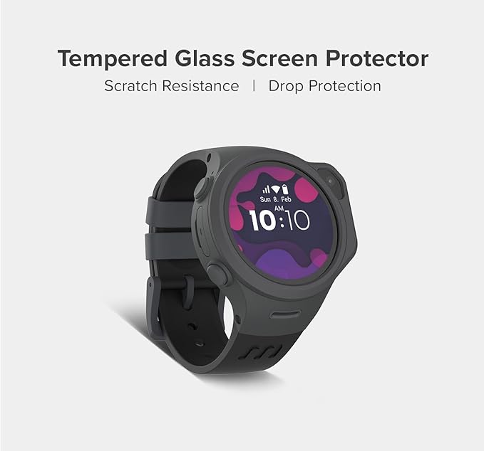 myFirst Kids Smart Watch R2 & Screen Protector Bundle Set - Nougat White