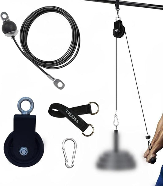 Weight Cable Pulley System Gym 360 Degree 3.54in Silent