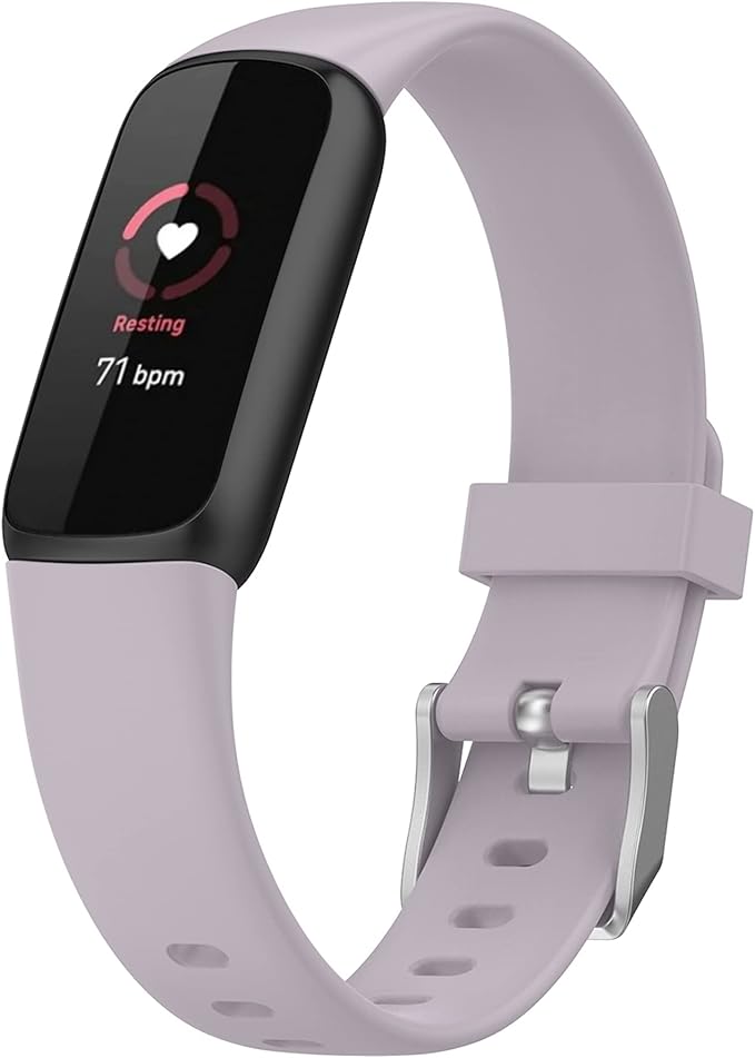 Fit for Fitbit Luxe Bands, Adjustable Soft Silicone Replacement Watch Band Straps Wristbands Bracelet Fit for Fitbit Luxe Fitness and Wellness Tracker for Women Men