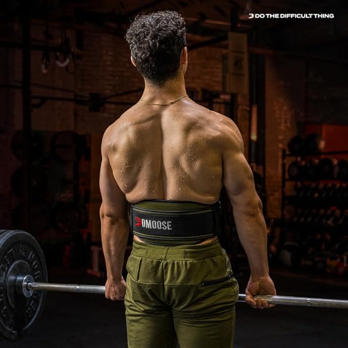 DMoose Weight Lifting Belt for Men & Women 2 in 1 Adjustable 4" 6" 6" Width