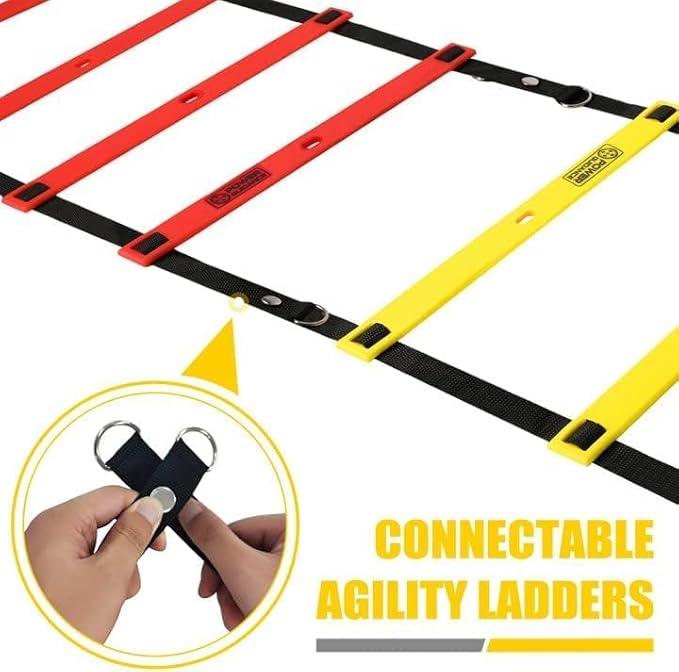 POWER GUIDANCE Agility Ladder (20 Feet) with Cones