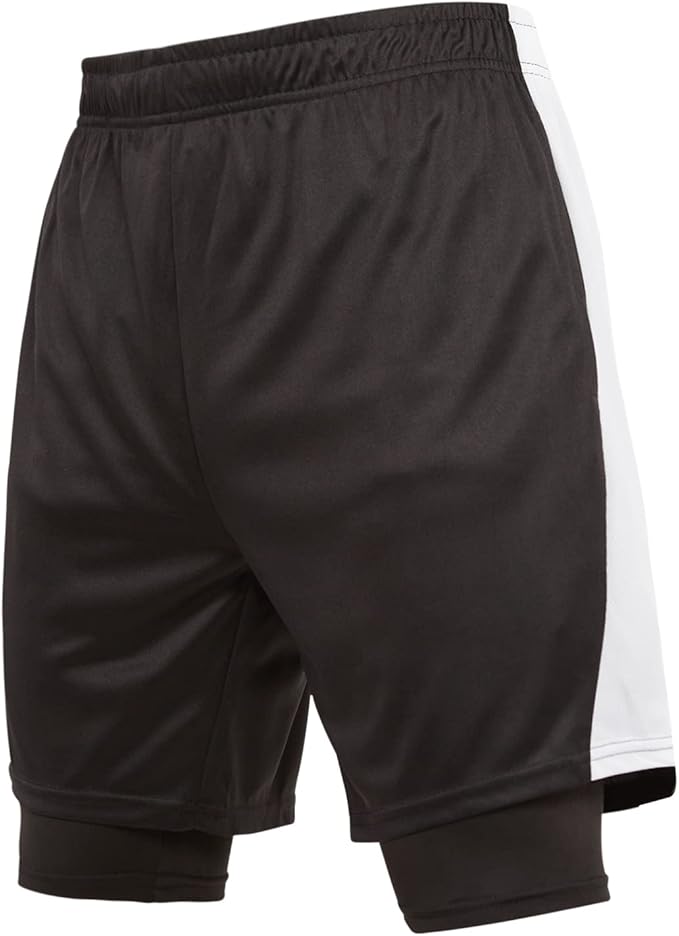 Ultra Performance 3 Pack Mens 2 in 1 Athletic Running Shorts 7 inch Inseam Workout Gym Compression Shorts for Men