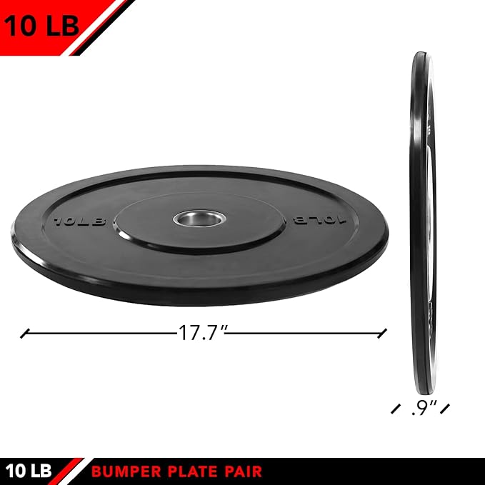 JFIT Olympic 2" Cast Iron Grip Plate OR 2" Rubber Bumper Plates for Barbell - Singles OR Pairs - 6 Weights Available (2.5lbs to 45lbs) Plates for Strength Training, Weightlifting, Bodybuilding