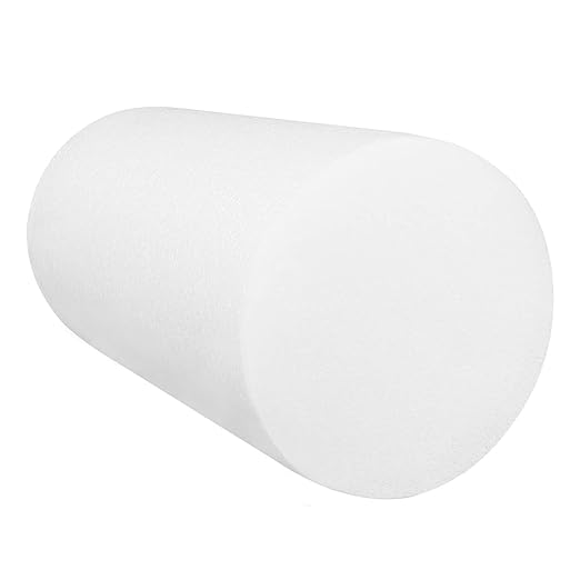 CanDo White PE Foam Rollers for Exercise 6" x 12"