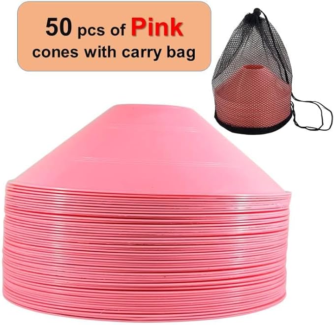 Thicker Disc Cones (Set of 50) Agility Soccer