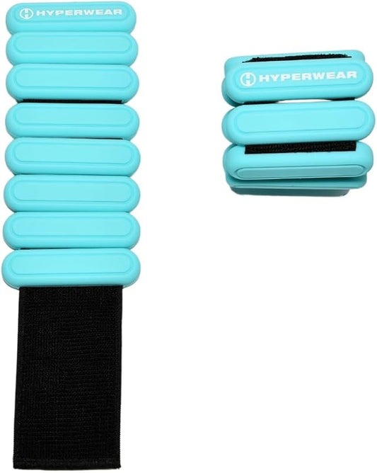 HYPERWEAR Stylish Wrist & Ankle Weights, Adjustable for Women, Walking, Running, Pilates, Yoga, Barre (1 lb Set of 2)