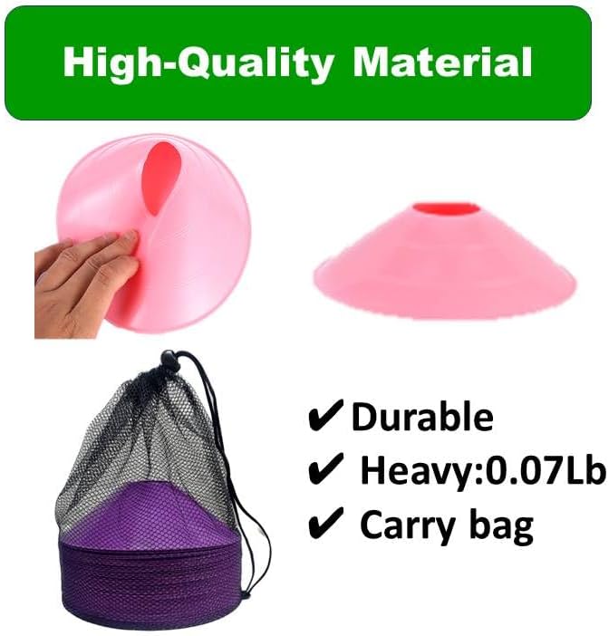 Thicker Disc Cones (Set of 50) Agility Soccer