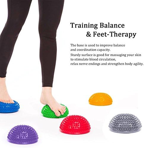 VGEBY Foot Massage Ball Inflatable Half Yoga Balls