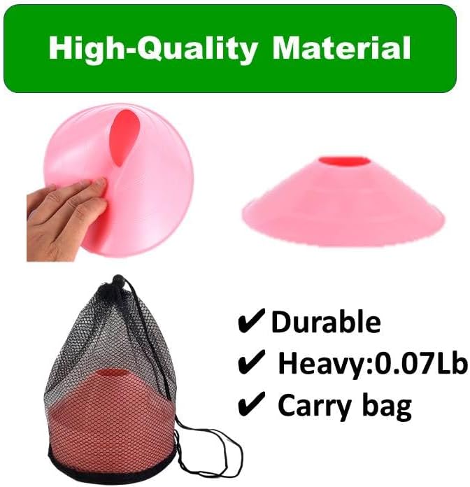 Thicker Disc Cones (Set of 50) Agility Soccer
