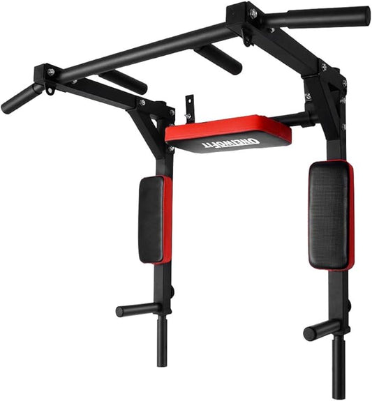 OneTwoFit Multifunctional Wall Mounted Pull Up Bar Chin 440 Lbs OT126
