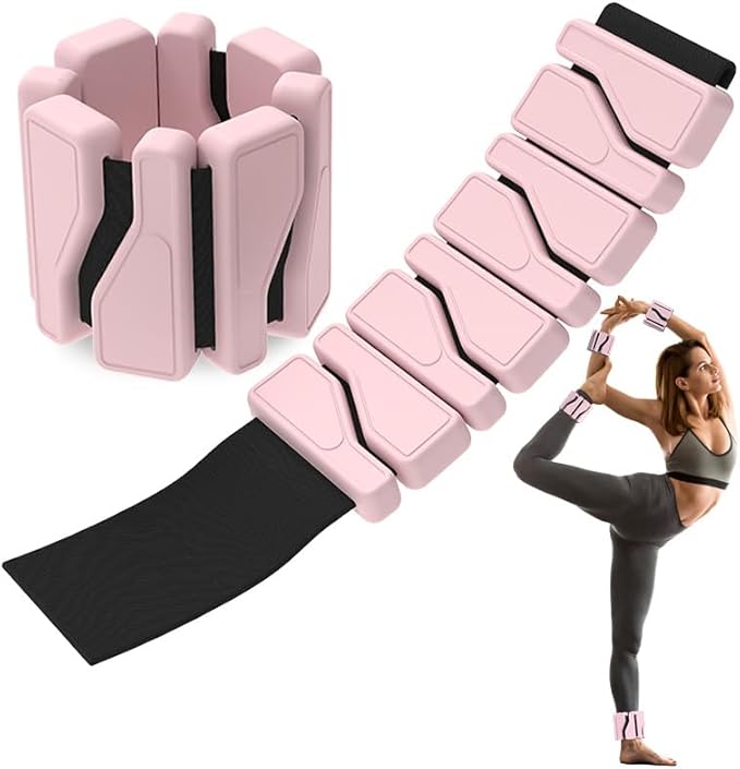 Wrist and Ankle Weights for Women Men, Wearable Strong Arm & Leg Weights Set of 2 (1Lb Each), Adjustable Ankle Weights for Home Gym, Yoga, Walking, Running, Dance, Pilates, Cardio, Aerobics