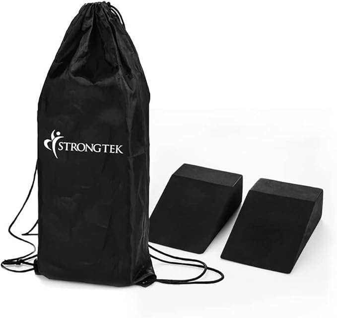 StrongTek Yoga Foam Wedge Blocks (Pair) Soft Wrist Wedge