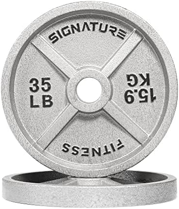 Deep Dish 2-Inch Olympic Cast Iron Weight Plates with E-Coating