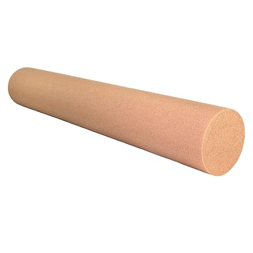 CanDo Beige PE Foam Rollers for Muscle Restoration 6" x 36" Round
