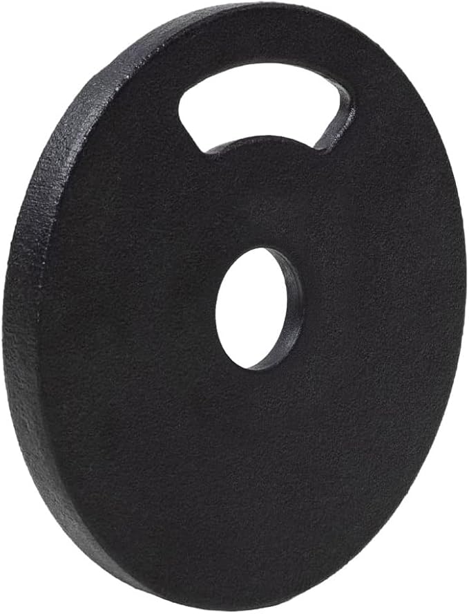 Signature Fitness Cast Iron Plate Weight Plate for Strength Training and Weightlifting, Olympic or Standard