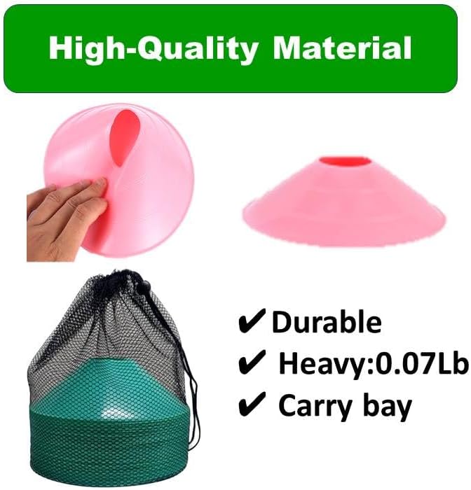 Thicker Disc Cones (Set of 50) Agility Soccer