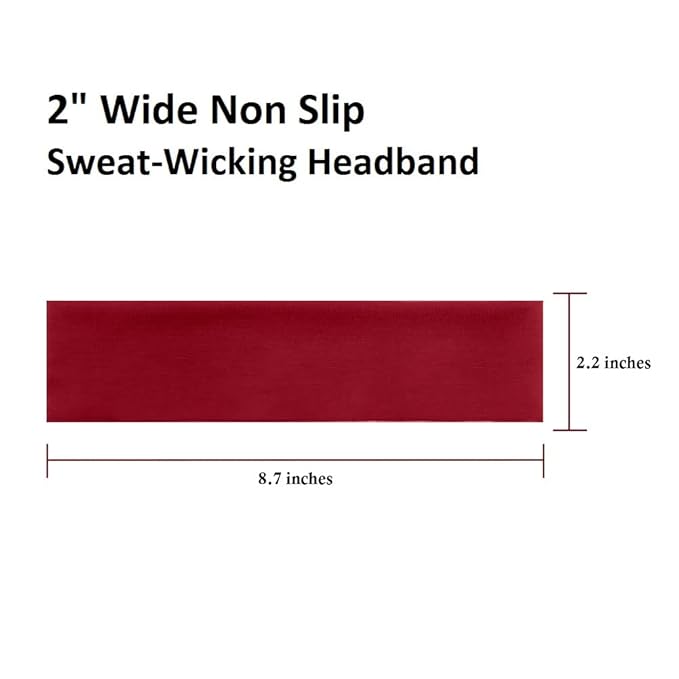 TERSE Headbands for Women Non Slip Elastic Sweat Hairbands Soft Fabric Hair Bands for Women's Hair, Workout Yoga Running Sport Thin Hair Wrap for Girls